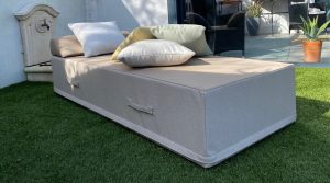 MARINE SELLERIE COUSSINS SIGNATURE LIT MATELAS EXTERIEUR SUMMER BED SINGLE OU DUO POUR TERRASSE
