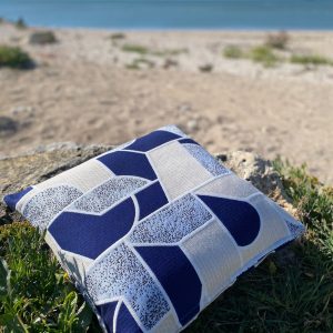 Coussin SIGNATURE outdoor indoor 50x50 SUNBRELLA TERRITORY LAZULI